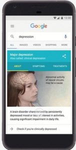 うつ病をグーグルで検索すると自己診断表が表示される