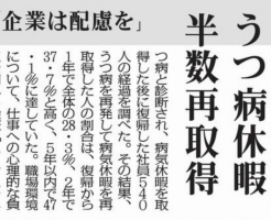 休職よりはうつ病を再発させない働き方の方が良い